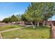 Charming home with mature trees providing shade in the front yard with green grass at 2907 W Townley Ave, Phoenix, AZ 85051