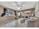 Elegant living room with stylish decor, tile flooring, and an open layout at 2907 W Townley Ave, Phoenix, AZ 85051