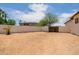 Spacious backyard enclosed by a block fence offering privacy and potential for customization at 2994 E Mahogany Pl, Chandler, AZ 85249