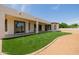 Backyard with artificial turf and covered patio at 2994 E Mahogany Pl, Chandler, AZ 85249
