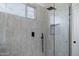 Modern glass shower with black hardware and gray tile surround at 2994 E Mahogany Pl, Chandler, AZ 85249