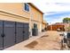 Spacious backyard with storage, HVAC unit, patio, and access to gated area at 3358 W Sandra Ter, Phoenix, AZ 85053
