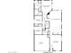 Floor plan featuring bedroom, bathroom, kitchen, living room, and garage dimensions at 636 E Redondo Dr, Gilbert, AZ 85296