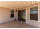 Covered patio featuring windows and an outdoor space at 8500 E Southern Ave # 550, Mesa, AZ 85209