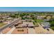 Overhead view of a home nestled in a lush neighborhood, showing its unique front yard landscaping at 10535 W San Miguel Ave, Glendale, AZ 85307