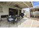 Backyard featuring a patio with chairs and a table at 11430 N 109Th St, Scottsdale, AZ 85259