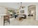 Open living room with sliding door access to the covered patio and pool area at 11430 N 109Th St, Scottsdale, AZ 85259