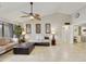 Spacious living room features neutral paint, tile floors and vaulted ceilings at 11430 N 109Th St, Scottsdale, AZ 85259