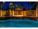 Stunning pool and spa area with unique fire feature and lush landscaping provides a tranquil oasis at 16141 N 183Rd Dr, Surprise, AZ 85388
