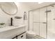 Bright and clean bathroom featuring a shower and modern vanity at 231 N 88Th Way, Mesa, AZ 85207