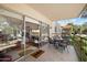 Inviting balcony for relaxing and outdoor living, with sliding door to living space at 3737 E Turney Ave # 206, Phoenix, AZ 85018