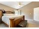 Bright main bedroom featuring vaulted ceiling and a cozy, neutral color palette at 420 N Leoma Ln, Chandler, AZ 85225