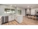 A well-lit white kitchen with stainless steel appliances and a breakfast bar at 510 N Entrada St, Chandler, AZ 85226