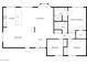Detailed floor plan showcasing the layout of the kitchen, living room, bedrooms, and bathrooms at 6725 E Kings Ave, Scottsdale, AZ 85254