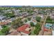 This aerial view highlights the neighborhood's mature trees and lush landscaping at 8140 E Mitchell Dr, Scottsdale, AZ 85251