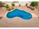 Inviting private pool surrounded by landscaping and stone accents at 9622 S 46Th Ln, Laveen, AZ 85339