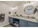 Elegant bathroom with double sinks, modern fixtures, and ample counter space at 1003 E Marigold Ln, Tempe, AZ 85288