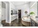 Bathroom featuring a soaking tub, tiled accents, and lots of natural light at 14523 E Charter Oak Dr, Scottsdale, AZ 85259