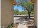 The house has beautiful landscaping with trees, bushes, and desert plants at 18550 W Mcneil St, Goodyear, AZ 85338