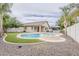 A pristine pool and spa combo with lush landscaping is complemented by a covered barbecue area at 4067 S White Dr, Chandler, AZ 85249