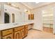 Bathroom with a vanity, skylight, and a walk in closet at 4922 W Fallen Leaf Ln, Glendale, AZ 85310