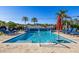 Gorgeous pool with water features, lounge chairs, and a volleyball net for the ultimate backyard experience at 5404 N 41St St, Phoenix, AZ 85018