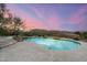 Backyard pool with stone accents and mountain views at 6102 E Sage Dr, Paradise Valley, AZ 85253