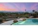 Backyard pool with scenic city and mountain views at 6102 E Sage Dr, Paradise Valley, AZ 85253