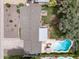 Aerial view of a home with a well-maintained backyard, featuring a pool and patio area at 7307 N 17Th Ave, Phoenix, AZ 85021