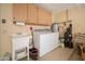 Efficient laundry room with washer, dryer, sink, and plenty of storage space at 13055 W Tangelo Dr, Sun City West, AZ 85375