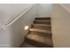 Carpeted staircase with built-in step lighting at 13921 W Port Royale Ln, Surprise, AZ 85379