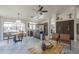 Bright open-concept living and dining areas flow into the modern kitchen at 1461 W Tara Dr, Gilbert, AZ 85233