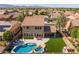 Overhead shot of a home's pool, spa, and patio at 16206 W Cocopah St, Goodyear, AZ 85338
