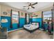 Fun bedroom with Chevron decor and lots of natural light at 16206 W Cocopah St, Goodyear, AZ 85338
