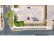 Aerial view of a home with solar panels, well-maintained landscaping, and a convenient corner lot location at 20421 W Legend Trl, Buckeye, AZ 85396