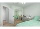 Cozy bedroom features mirrored closet doors and neutral-toned furnishings at 4771 E Meadow Land Dr, San Tan Valley, AZ 85140