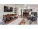 Spacious living area features contemporary decor, a large TV, and comfortable seating at 7777 E Main St # 143, Scottsdale, AZ 85251