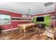 Spacious game room featuring a pool table, custom lighting, and fun accent colors at 1912 S Colt Dr, Gilbert, AZ 85295