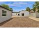 Backyard featuring gravel and concrete pads, showcasing the home's exterior and ample outdoor space at 2122 W Virginia Ave, Phoenix, AZ 85009