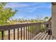 Wood balcony overlooking a residential neighborhood at 2338 W Lindner Ave # 52, Mesa, AZ 85202