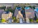 Aerial view of backyard featuring desert landscaping, a pool and easy access to neighbors at 2991 E Fandango Dr, Gilbert, AZ 85298