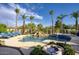 Resort-style pool with waterfalls, lush landscaping, and comfortable lounge chairs for ultimate relaxation at 2991 E Fandango Dr, Gilbert, AZ 85298