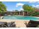Spacious swimming pool surrounded by lush landscaping, lounge chairs, and an inviting outdoor entertainment area at 31 W Marlette Ave, Phoenix, AZ 85013