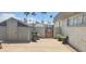 Exterior showing a pool house and a pool entrance with a sign indicating a shower is needed before entering at 345 S 58Th St # 10, Mesa, AZ 85206