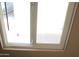 Close up view of a white vinyl window at 345 S 58Th St # 10, Mesa, AZ 85206