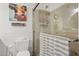 Bathroom shower with glass door and adjacent toilet at 5154 N 83Rd St, Scottsdale, AZ 85250