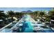 Luxurious resort pool area lined with palm trees, lounge chairs, and umbrellas, offering a tranquil escape at 6333 N Scottsdale Rd # 5, Scottsdale, AZ 85250