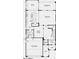 First floor floorplan featuring kitchen, dining, and living spaces plus 2 car garage at 7668 W Nosean Rd, Peoria, AZ 85383