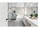 Beautiful bathroom featuring a large shower, soaking tub, and double vanity with modern fixtures at 16424 S 46Th Way, Phoenix, AZ 85048