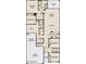 Detailed floor plan showcasing a four-bedroom layout with an open concept living and kitchen area at 46819 W Old Timer Rd, Maricopa, AZ 85139